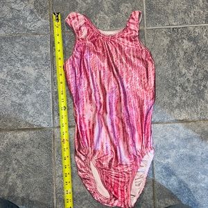 Pink and white Gymnastics Leotard. Super comfortable